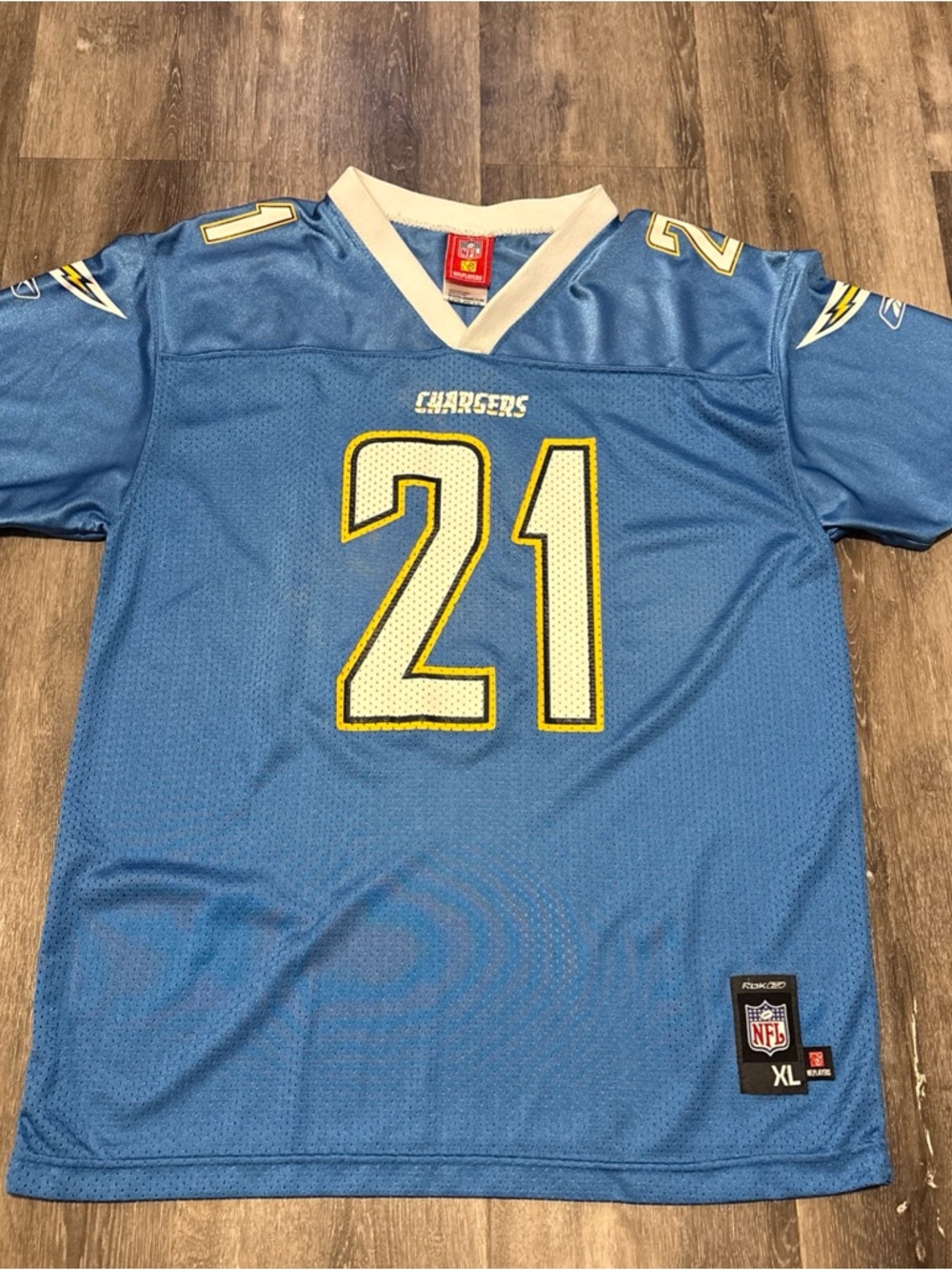 Ladanian Tomlinson Jersey 21 San Diego Chargers Youth XL Blue NFL Players Reebok